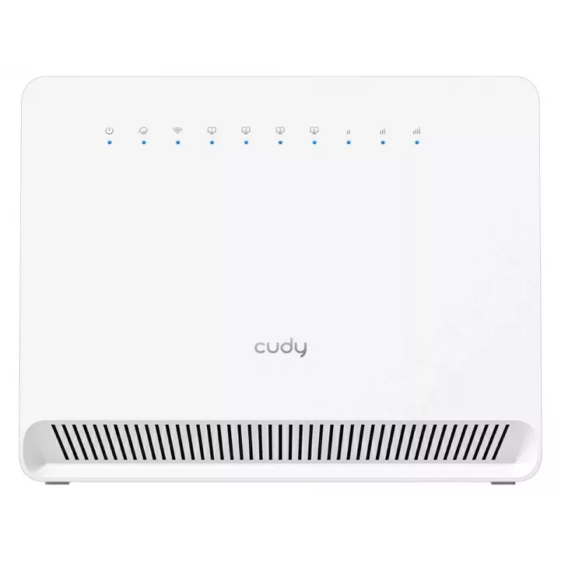 Stalinis belaidis maršruto parinktuvas Cudy LT400E — Vienos juostos 2,4 GHz Wi‑Fi 4 (802.11n), 300 Mbps, 4x Fast Ethernet, 4G LTE (NanoSIM) — Baltas