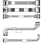 ThinkSystem SR650 V3 3,5 colio / 2,5 colio važtaraščio priekinio plėstuvo galinės plokštės SAS/SATA kabelių rinkinys 4X97A87505