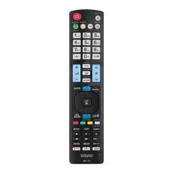 SAVIO RC-11 infraraudonųjų spindulių nuotolinio valdymo pultas LG televizoriams, juodas, veikimo nuotolis 10 m, palaiko 1 įrenginį