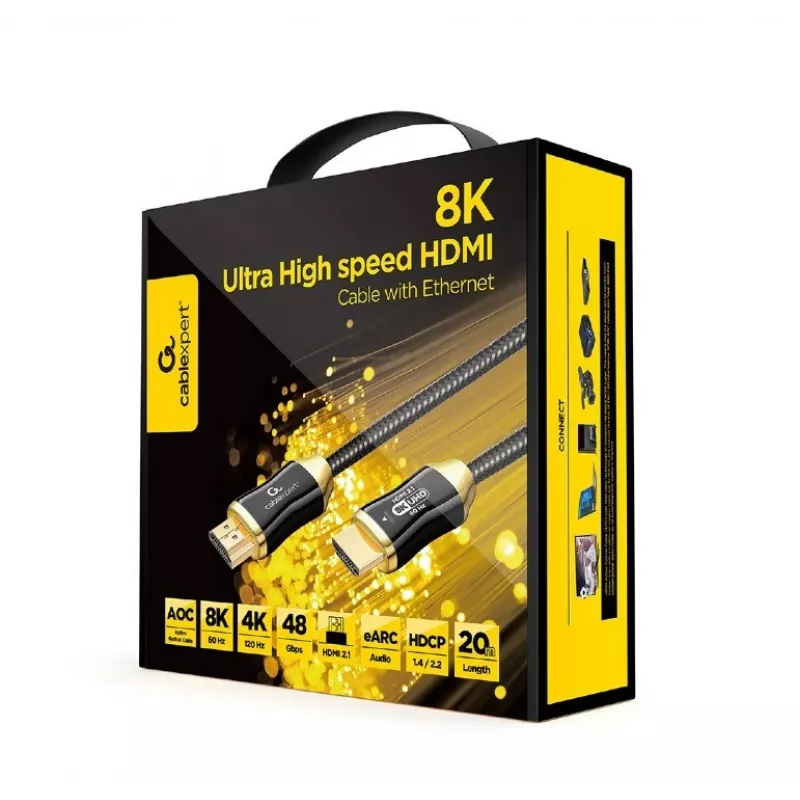 HDMI laidas Gembird CCBP-HDMI8K-AOC-30M 30m 48 Gbit/s Juodas