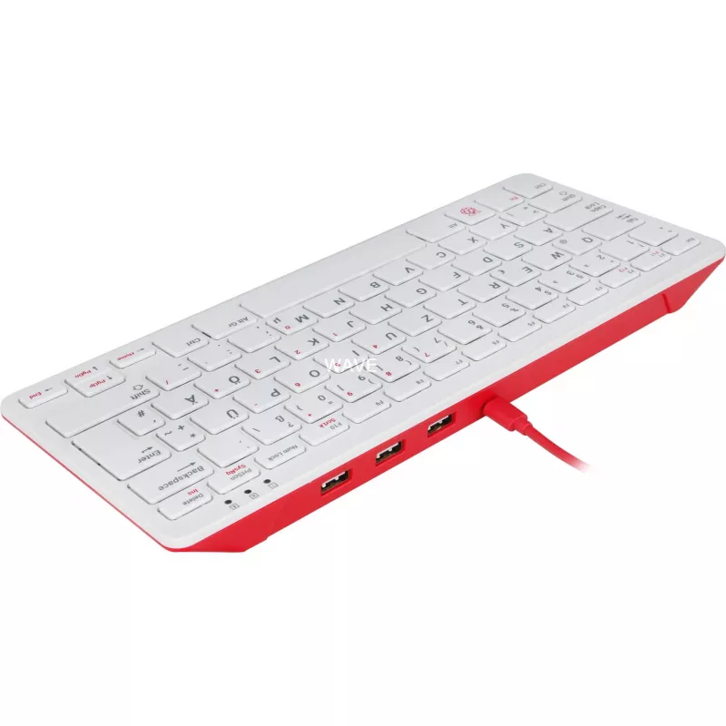 Laidinė USB klaviatūra Raspberry PI klaviatūra DE RB-TASTA01W — USB jungtis, vokiškas išdėstymas