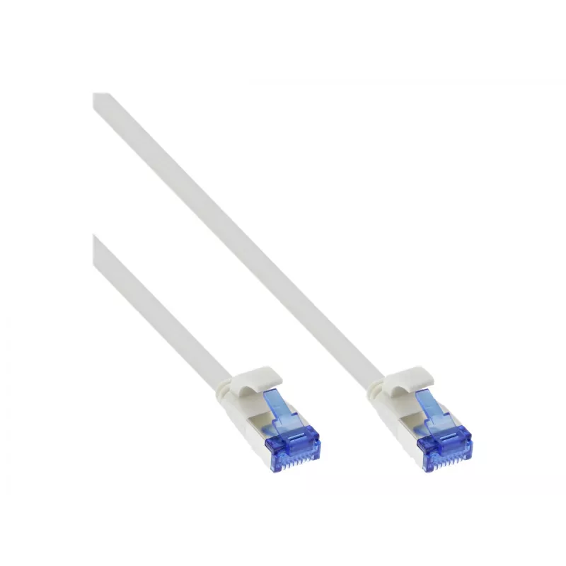InLine komutacinis kabelis Flat - U/FTP - Cat.6A - TPE Halogen-Free - Pilka - 0,3m
