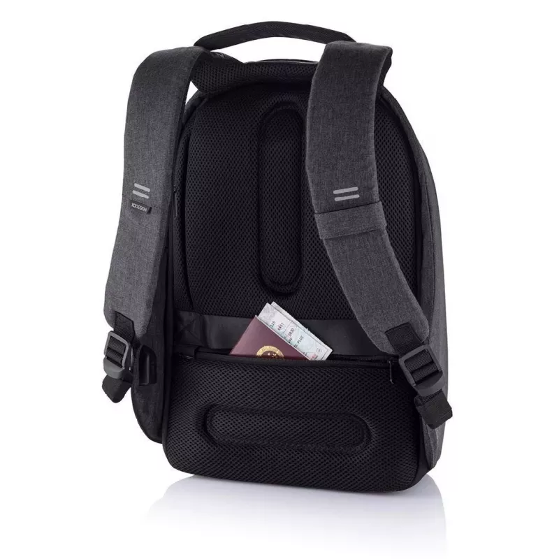 Kuprinė XDDESIGN Bobby Hero Small, apsaugota nuo vagystės, 11,5 l, planšetei iki 12,9 colio, PET/putplastis, juoda