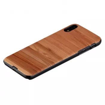 man and wood išmaniojo telefono dėklas iPhone XR — kapučino juodas, apsauginis dangtelis