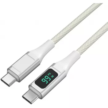 4smarts USB-C į USB-C kabelis DigitCord 100W 1,5 m, baltas