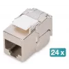 Digitus CAT 6A kompaktiškas „Keystone“ modulis, ekranuotas, montavimas be įrankių, 24 vnt.