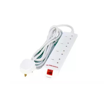 Microconnect MC-UKSURGESTRIP4-5M maitinimo ilgintuvas 4 kintamosios srovės lizdai (-ų) Patalpoje Balta