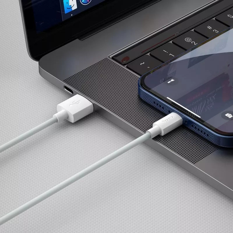 „Baseus TZCALZJ-02“ mobiliojo telefono laidas baltas 1,5 m USB A Lightning