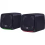 Kompiuterinės kolonėlės DEFENDER J3 2.0 6W LED USB, 2×3W RMS, 90–20000 Hz, 3,5 mm, juodos
