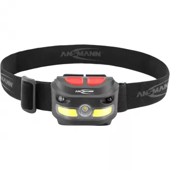 Ansmann HD250RS ant galvos juostos nešiojamas žibintuvėlis, juodas, COB LED 4W IP54