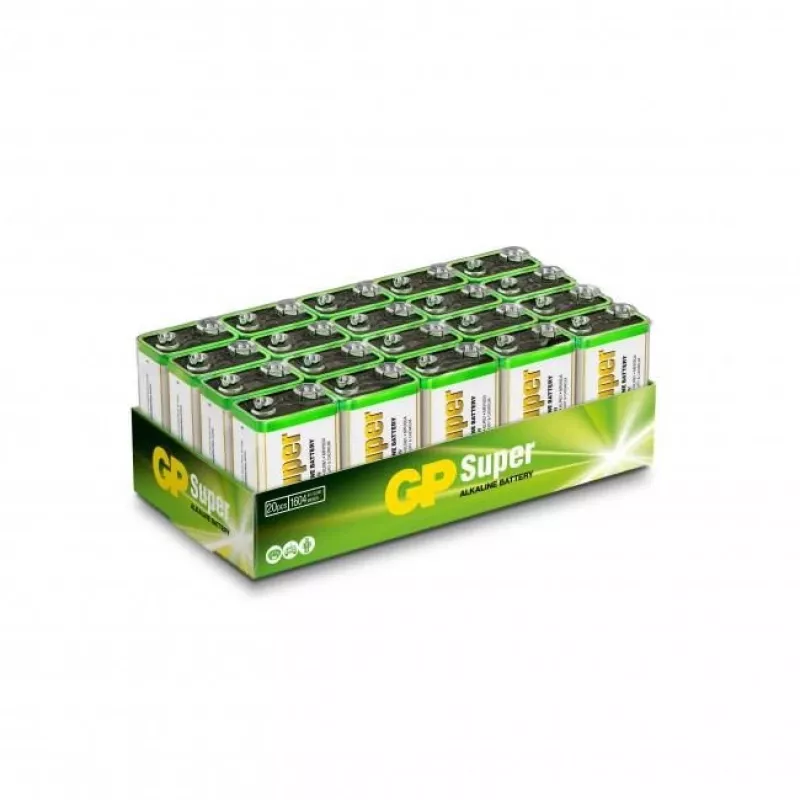Vienkartinė baterija GP baterijos Super Alkaline 1604A 9V Alkaline