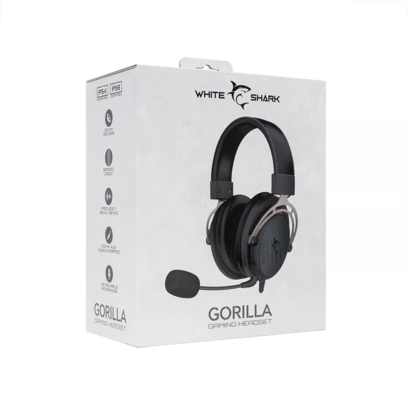 Ausinės White Shark GH-2341 Gorilla Juoda/Pilka