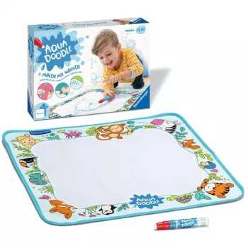 Ravensburger Aqua Doodle gyvūnų piešimo kilimėlis — ministeps rinkinys piešimui be nešvarumų vandeniu