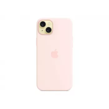 Silikoninis dėklas su MagSafe, skirtas iPhone 15 Plus - šviesiai rožinis