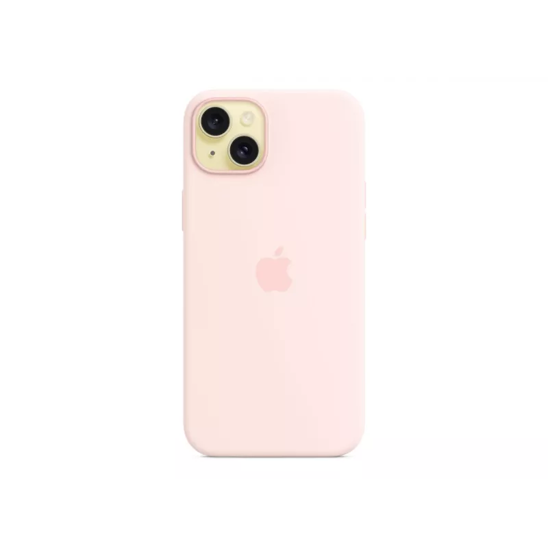 Silikoninis dėklas su MagSafe, skirtas iPhone 15 Plus - šviesiai rožinis
