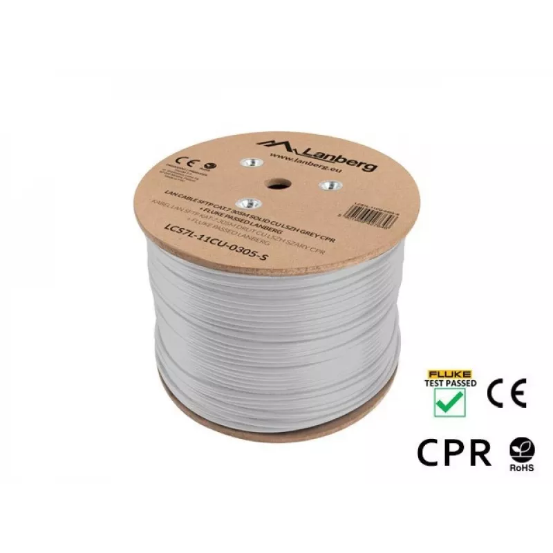 Tinklo kabelis Lanberg LCS7L-11CU-0305-S RJ45 Cat7 305 m Baltas