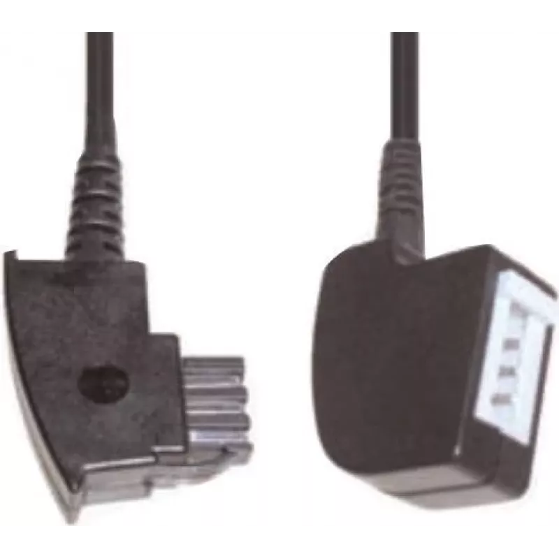 e+p T 27 6m juodas telefono kabelis (T27)
