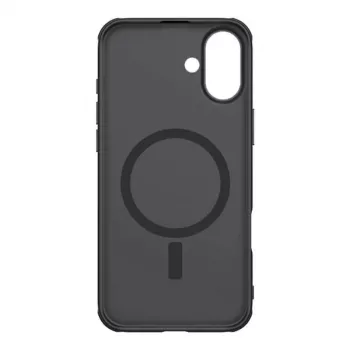 Telefono dėklas Nillkin Super Frosted Shield Pro Magnetic, skirtas „iPhone 16 Plus“ – juodas, kietas korpusas, suderinamas su magnetais