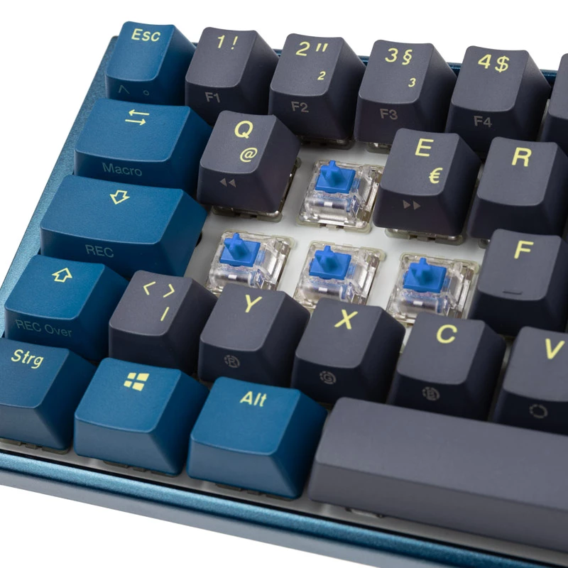 Ducky One 3 SF DayBreak klaviatūra žaidimams USB vokiška juoda mėlyna