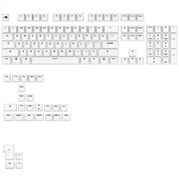 „GLORIOUS GPBT Basics PBT Dye-Sub Classic White“ ANSI išdėstymo klavišų dangteliai