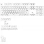 „GLORIOUS GPBT Basics PBT Dye-Sub Classic White“ ANSI išdėstymo klavišų dangteliai