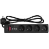 Apsaugos nuo viršįtampių juosta EATON Power Strip 4 FR — 4 Type E lizdai, 1 m laidas, 10 A, 2500 W, LED indikatoriai