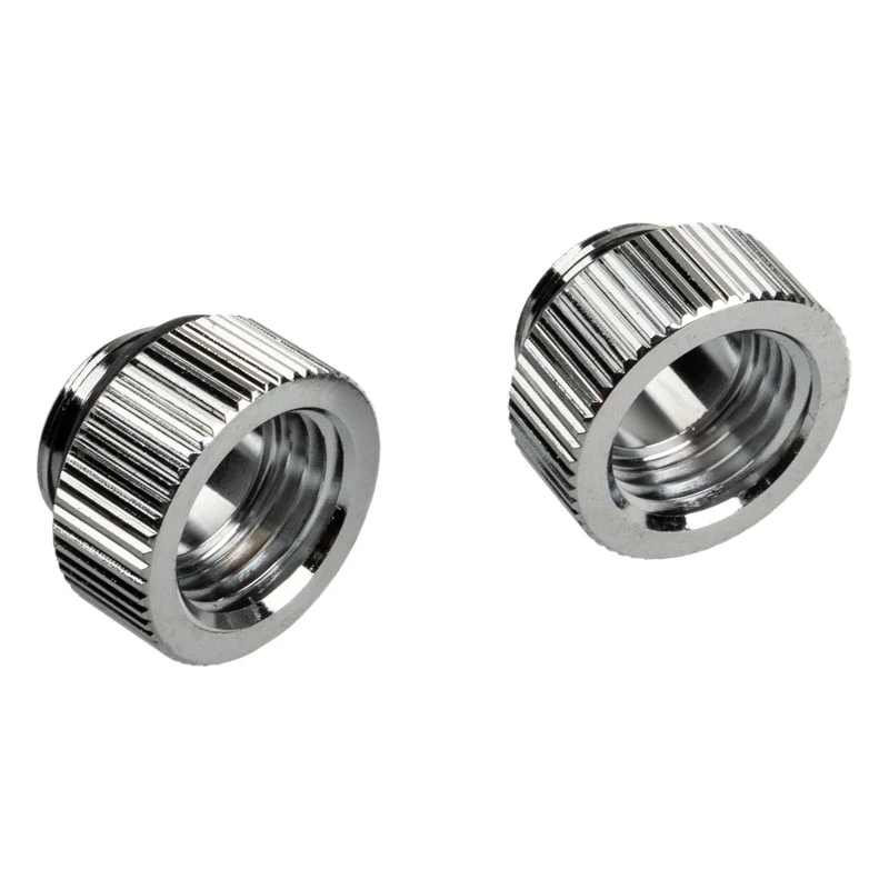 Bitspower Touchaqua adapteris tiesus G1/4 colio AG į G1/4 colio IG - 2 vnt., sidabrinis