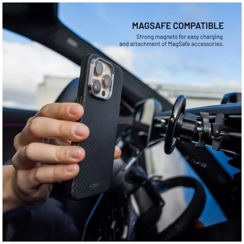 Apsauginis dėklas-įmautė FIXED MagVelar, skirtas Apple iPhone 17 Pro, juodas