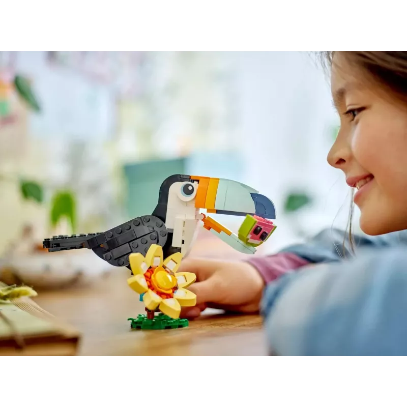 Konstravimo žaislas LEGO Creator 3 viename – laukiniai gyvūnai: atogrąžų tukano rinkinys 31173