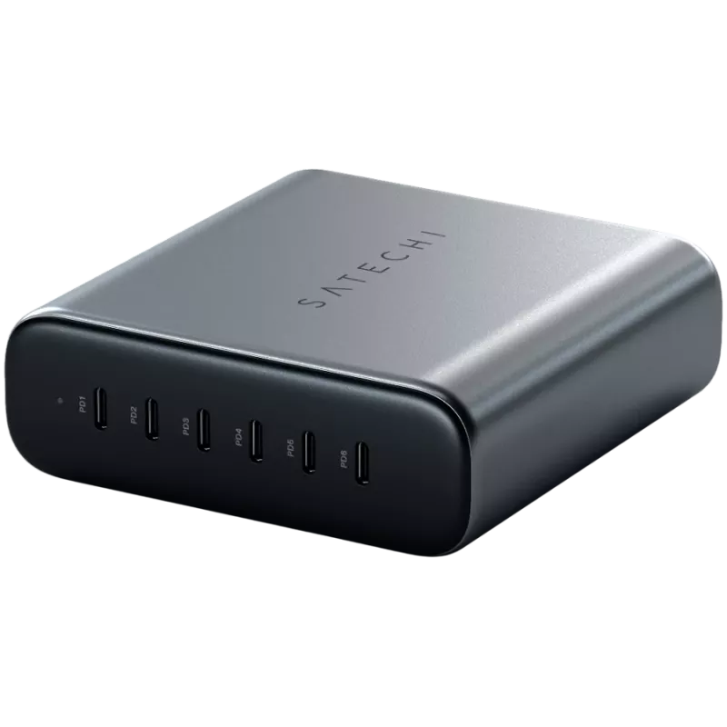 Vidinis įkroviklis Satechi ST-C200GM-EU Universalus Pilkas 6 USB Type-C prievadai