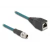 DeLOCK M12 adapterio kabelis X koduotas 8 kontaktų kištukas į RJ45 lizdą 50 cm