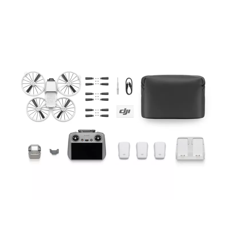 Kvadrokopteris DJI Flip Fly More Combo RC 2 — 4 rotoriai, 48 MP kamera, 3840×2160, maks. greitis 16 m/s, veikimo nuotolis 14000 m