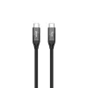 USB-C laidas Unitek C14100ABK01-2M — 2 m, 100W galios tiekimas, 40 Gbps duomenų