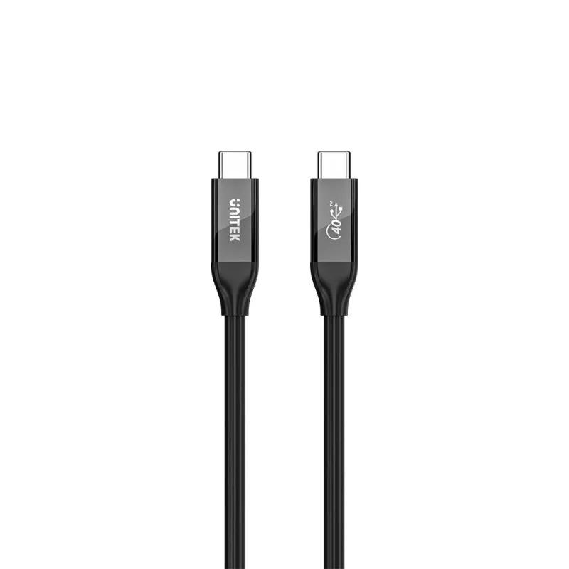 USB-C laidas Unitek C14100ABK01-2M — 2 m, 100W galios tiekimas, 40 Gbps duomenų