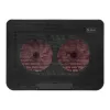 Nešiojamojo kompiuterio aušinimo padėklas SAVIO COS-02, 2 ventiliatoriai 14 cm, maitinamas per USB, tinka iki 17,3 colių, juodas