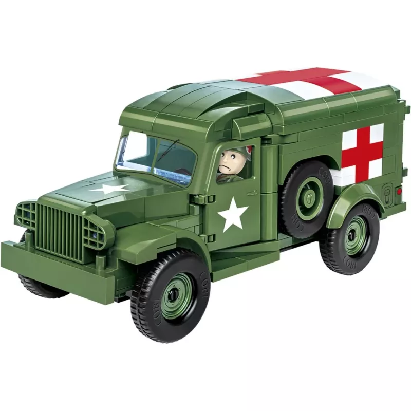 Konstrukcinis žaislas Cobi Dodge WC-54 Ambulance modelis 2257 1:35 mastelio statymo rinkinys
