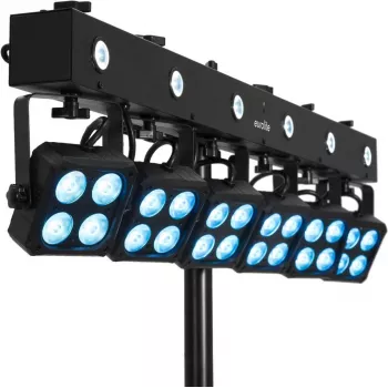Apšvietimo komplektas EUROLITE KLS-180/6 — 6 LED šviestuvai, kompaktiškas dizainas
