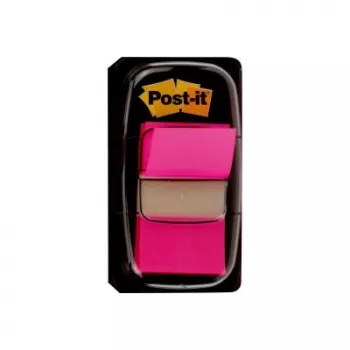 3M Post-it Index Pink, siauri, 50 lipnių juostelių Matmenys, 25,4 x 43,2 mm, vienkartiniame dozatoriuje (I680-21)