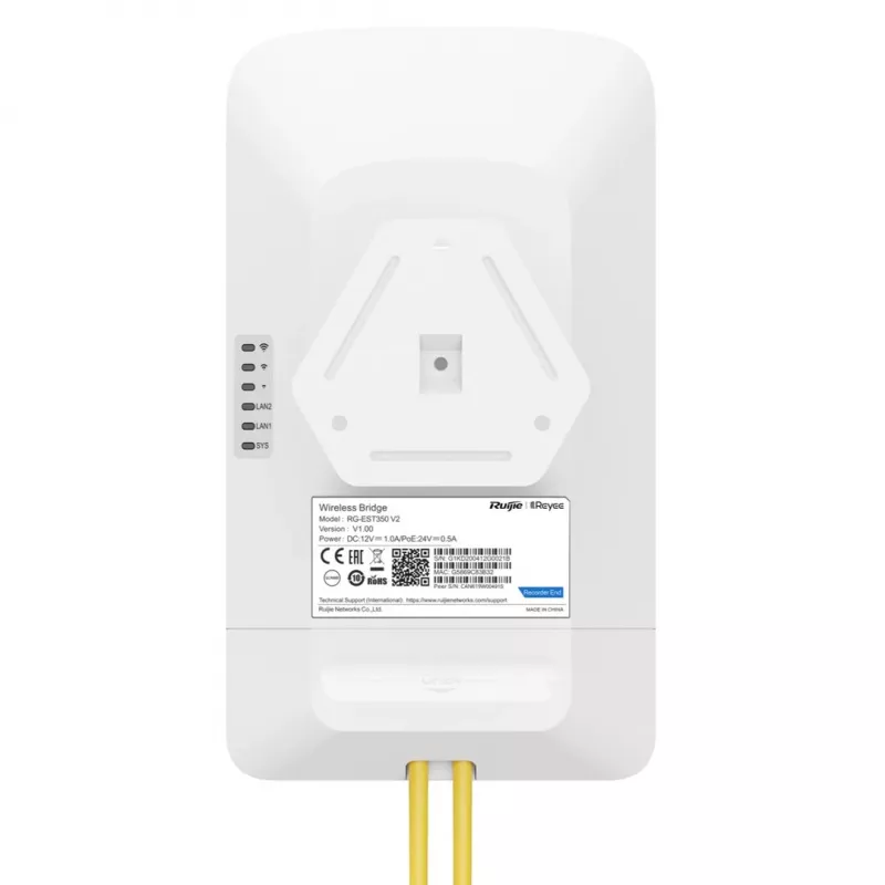 Belaidis prieigos taškas RUIJIE RG-EST350 V2 5 GHz 802.11ac, 867 Mbps, 2x RJ-45, PoE, IP54