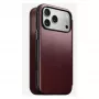Mobiliojo telefono dėklas Nomad Modern Leather Folio, skirtas iPhone 17 Pro Max — oda, TPU, PC, aliuminis, bordo, 16 cm (6,3 colio)