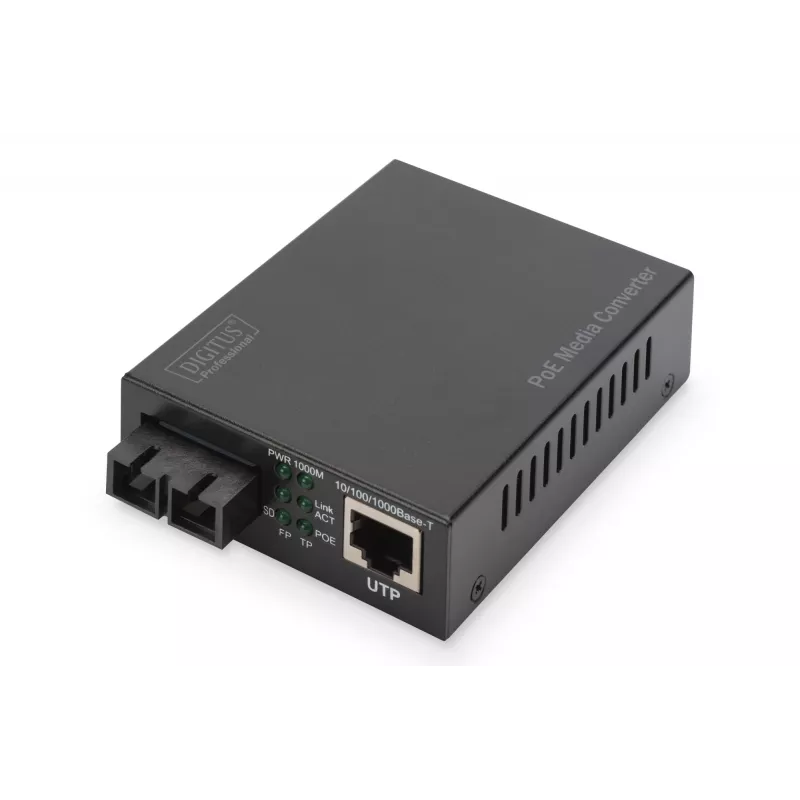 Digitus Gigabit PoE medijos keitiklis, RJ45 / SC, MM, PSE