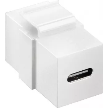 Goobay Keystone modulis USB-C™ jungtis, USB 3.2 Gen 2 (10 Gbit/s), balta (61262)