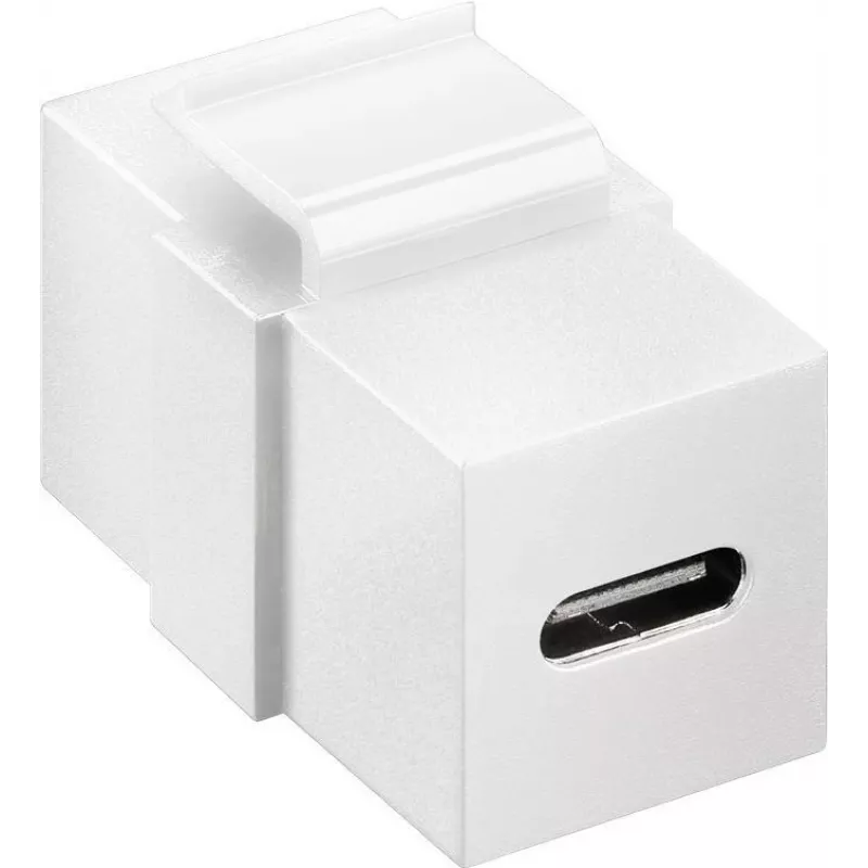 Goobay Keystone modulis USB-C™ jungtis, USB 3.2 Gen 2 (10 Gbit/s), balta (61262)
