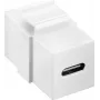 Goobay Keystone modulis USB-C™ jungtis, USB 3.2 Gen 2 (10 Gbit/s), balta (61262)