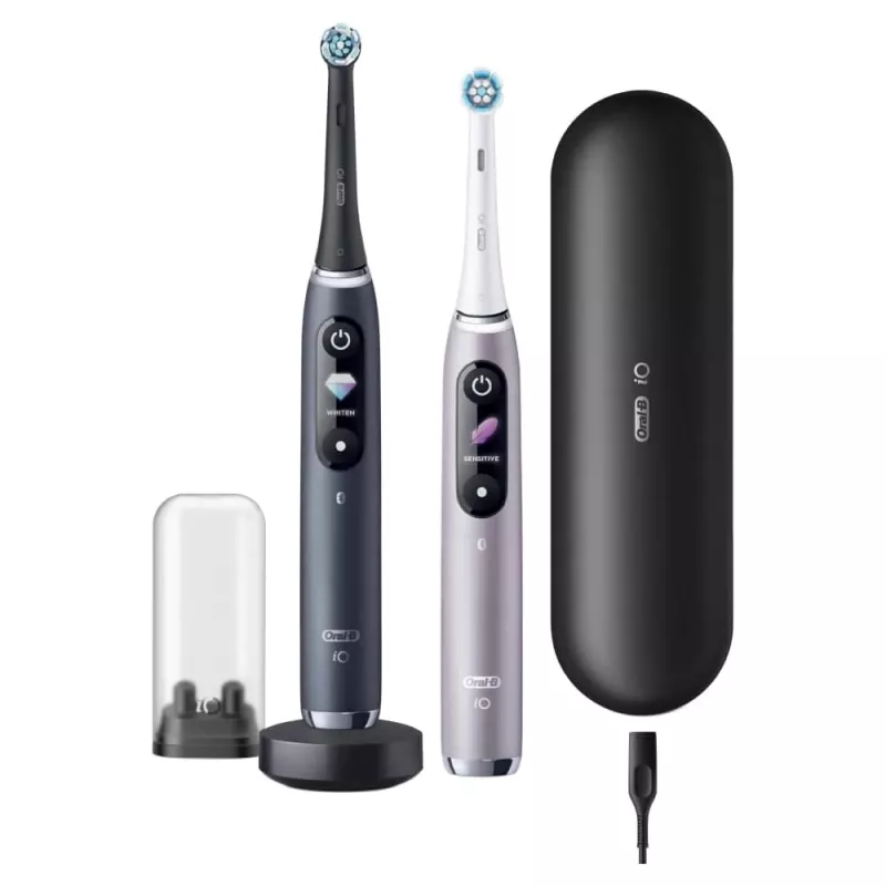 Dantų šepetėlis Oral-B iO Series 9 Duo 2 vnt. Juoda Onyx/Rose Quartz
