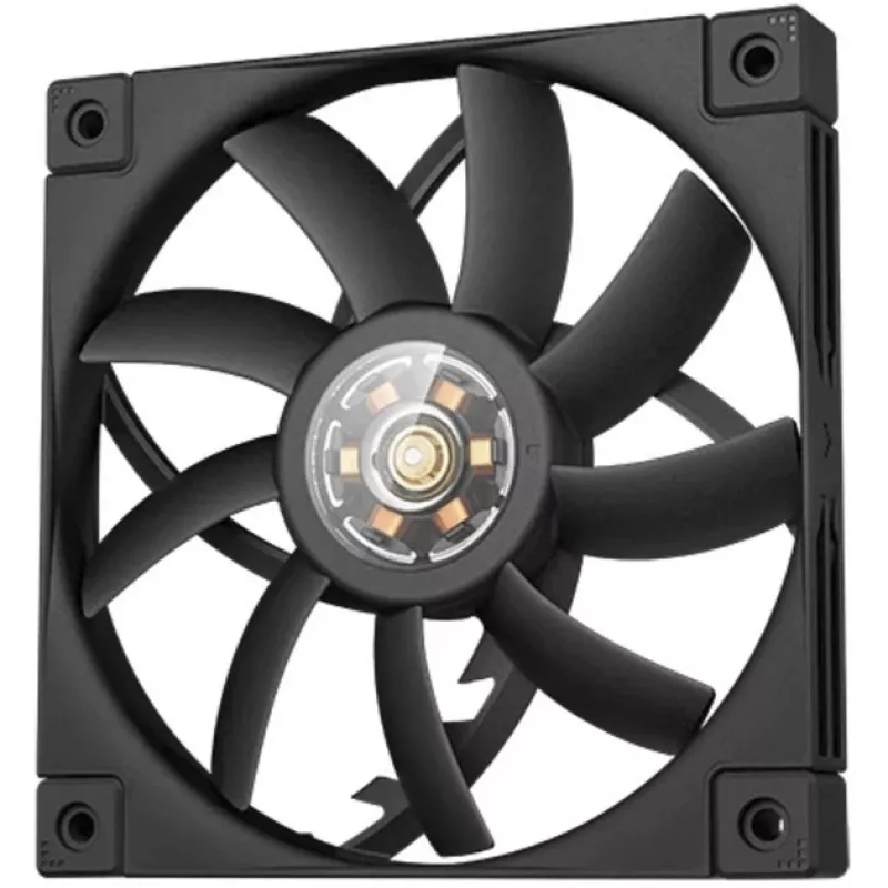 120 mm PWM plonas korpuso ventiliatorius DeepCool FT12 plonas — juodas, žemo profilio konstrukcija, PWM valdymas