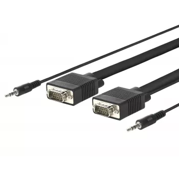 SVGA HD15 10m M-M. 3,5 mm 2x 3,5 mm 30 cm ir 62 cm M-M