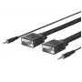 SVGA HD15 10m M-M. 3,5 mm 2x 3,5 mm 30 cm ir 62 cm M-M