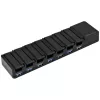USB 3.1 Gen 1 stalinis šakotuvas SidabrinėSTONE SST-UC03B-PRO — 7 USB prievadai