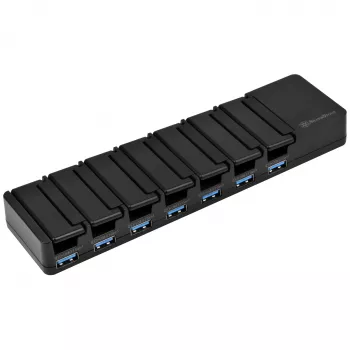 USB 3.1 Gen 1 stalinis šakotuvas SidabrinėSTONE SST-UC03B-PRO — 7 USB prievadai